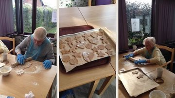 Ilkeston care home Residents make ginger biscuits at Baking Club